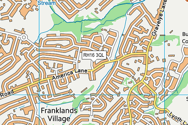 RH16 3QL map - OS VectorMap District (Ordnance Survey)