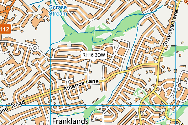 RH16 3QW map - OS VectorMap District (Ordnance Survey)