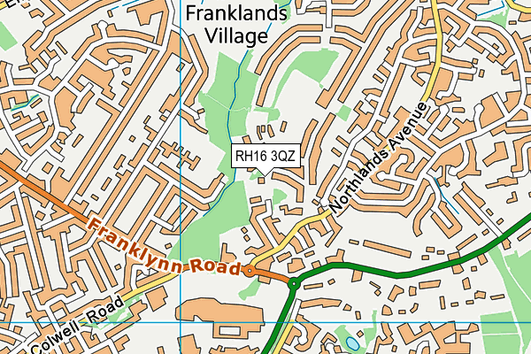 RH16 3QZ map - OS VectorMap District (Ordnance Survey)