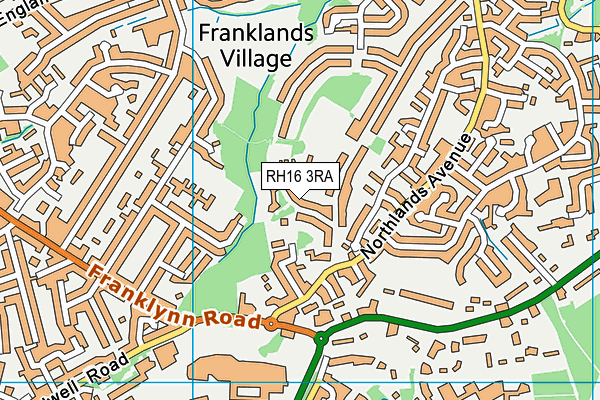 RH16 3RA map - OS VectorMap District (Ordnance Survey)