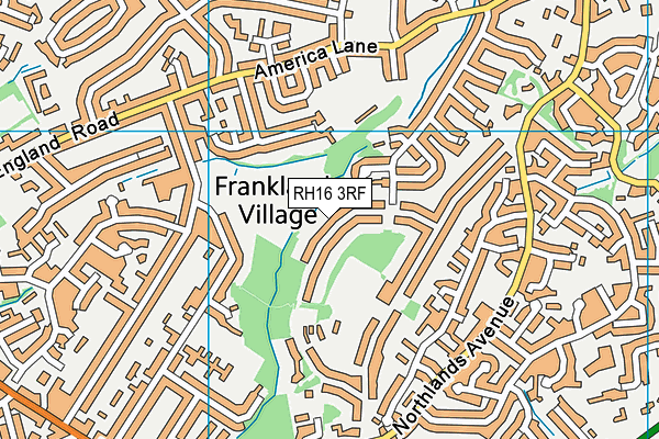 RH16 3RF map - OS VectorMap District (Ordnance Survey)