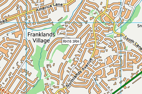 RH16 3RH map - OS VectorMap District (Ordnance Survey)