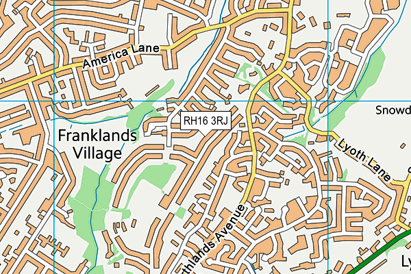 RH16 3RJ map - OS VectorMap District (Ordnance Survey)