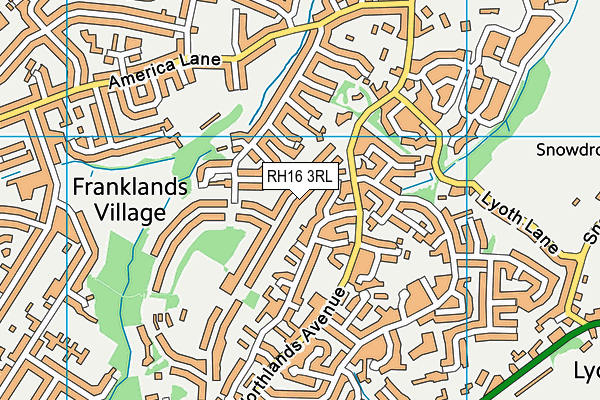 RH16 3RL map - OS VectorMap District (Ordnance Survey)