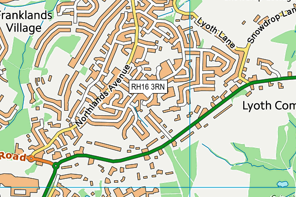 RH16 3RN map - OS VectorMap District (Ordnance Survey)