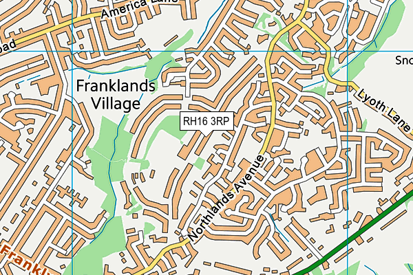 RH16 3RP map - OS VectorMap District (Ordnance Survey)