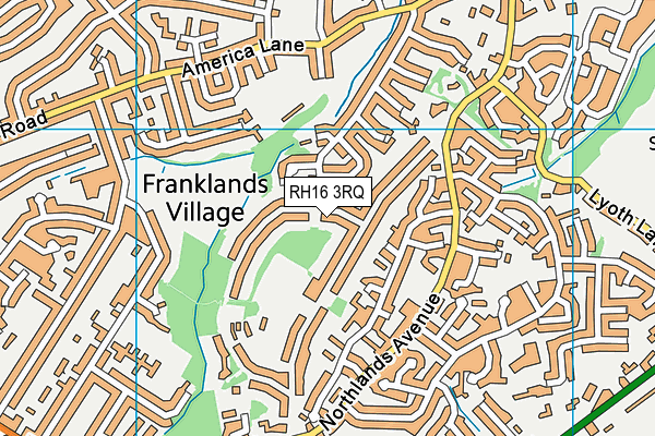 RH16 3RQ map - OS VectorMap District (Ordnance Survey)