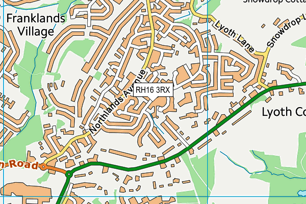 RH16 3RX map - OS VectorMap District (Ordnance Survey)