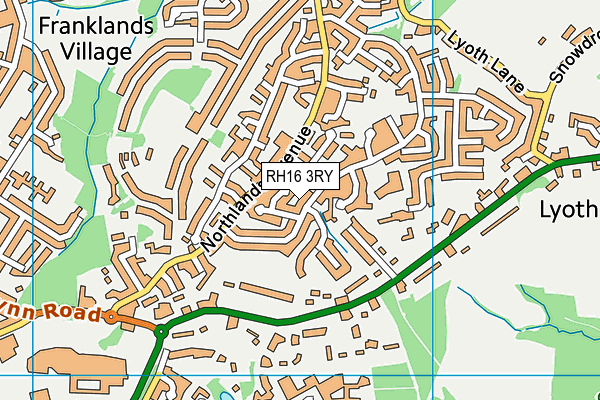 RH16 3RY map - OS VectorMap District (Ordnance Survey)