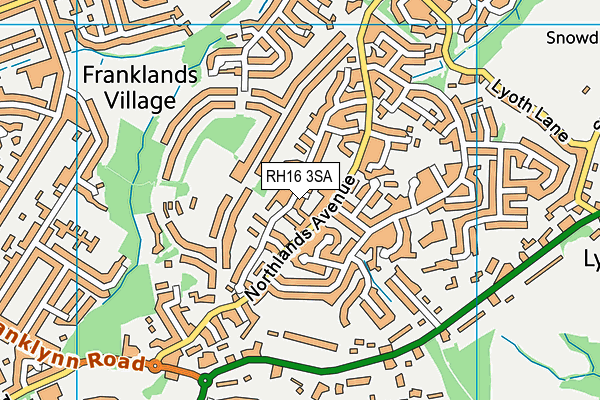 RH16 3SA map - OS VectorMap District (Ordnance Survey)