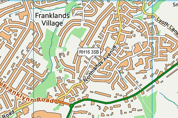 RH16 3SB map - OS VectorMap District (Ordnance Survey)
