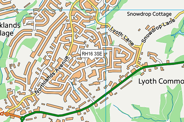RH16 3SE map - OS VectorMap District (Ordnance Survey)
