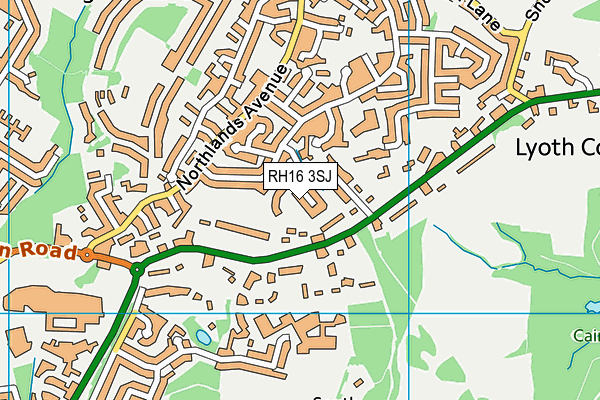 RH16 3SJ map - OS VectorMap District (Ordnance Survey)