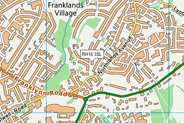 RH16 3SL map - OS VectorMap District (Ordnance Survey)