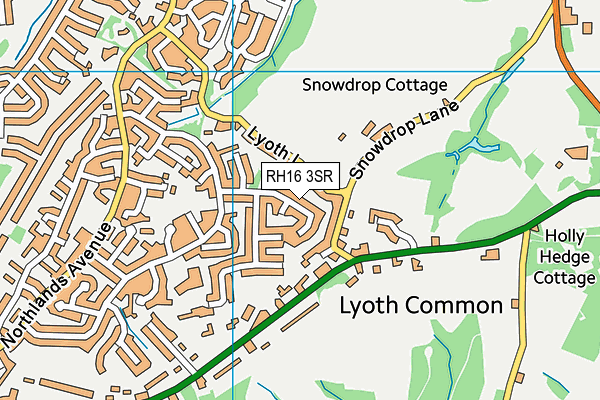 RH16 3SR map - OS VectorMap District (Ordnance Survey)
