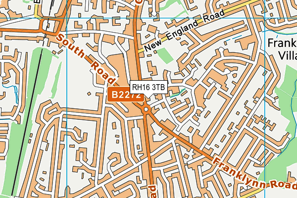 RH16 3TB map - OS VectorMap District (Ordnance Survey)