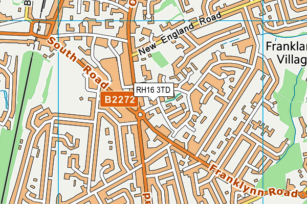 RH16 3TD map - OS VectorMap District (Ordnance Survey)