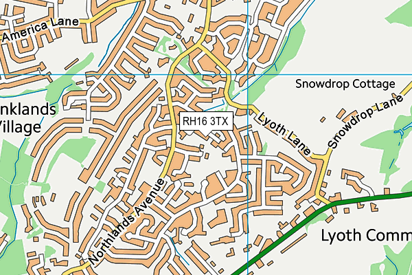 RH16 3TX map - OS VectorMap District (Ordnance Survey)