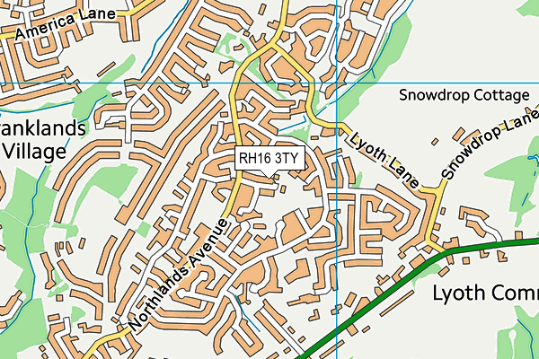 RH16 3TY map - OS VectorMap District (Ordnance Survey)