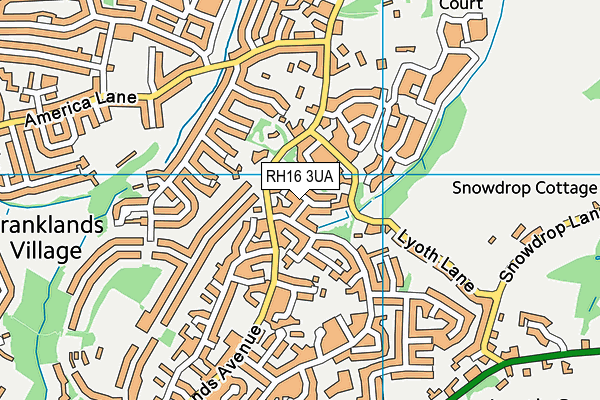 RH16 3UA map - OS VectorMap District (Ordnance Survey)