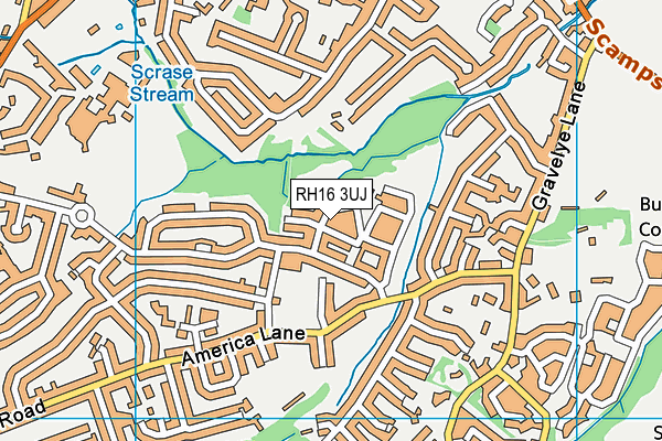 RH16 3UJ map - OS VectorMap District (Ordnance Survey)