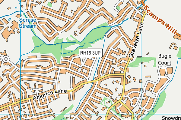 RH16 3UP map - OS VectorMap District (Ordnance Survey)