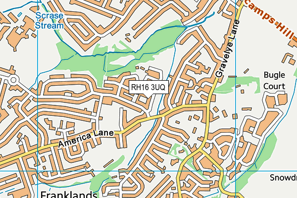 RH16 3UQ map - OS VectorMap District (Ordnance Survey)