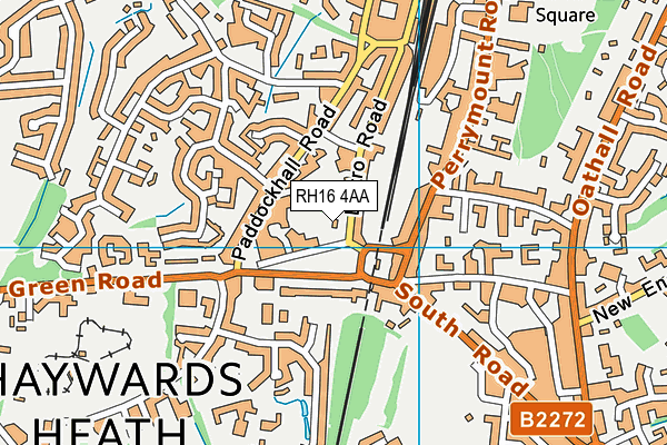 RH16 4AA map - OS VectorMap District (Ordnance Survey)