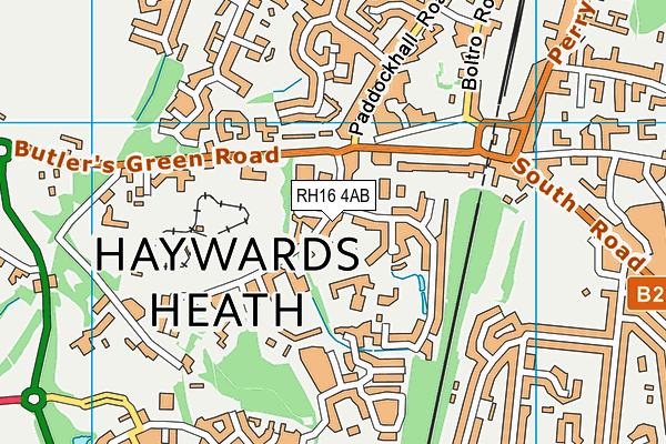 RH16 4AB map - OS VectorMap District (Ordnance Survey)