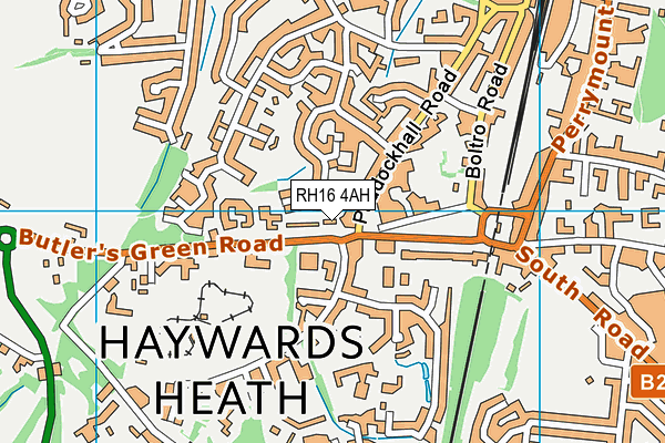 RH16 4AH map - OS VectorMap District (Ordnance Survey)