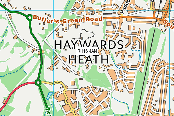 Map Of Haywards Heath Rh16 4An Maps, Stats, And Open Data