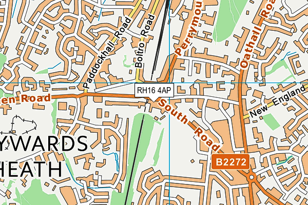 RH16 4AP map - OS VectorMap District (Ordnance Survey)