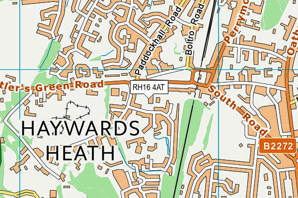 RH16 4AT map - OS VectorMap District (Ordnance Survey)