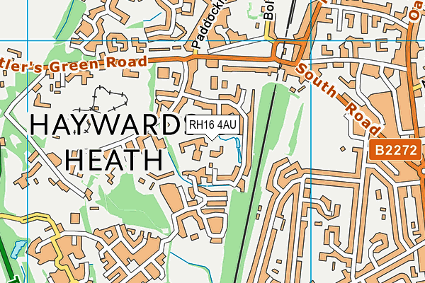 RH16 4AU map - OS VectorMap District (Ordnance Survey)