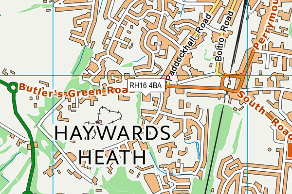 RH16 4BA map - OS VectorMap District (Ordnance Survey)