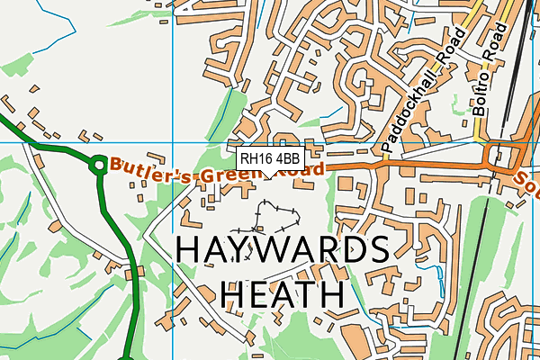 Beech Hurst Gardens map (RH16 4BB) - OS VectorMap District (Ordnance Survey)