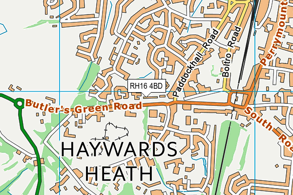RH16 4BD map - OS VectorMap District (Ordnance Survey)