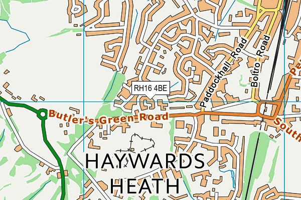 RH16 4BE map - OS VectorMap District (Ordnance Survey)