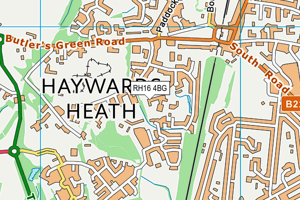 RH16 4BG map - OS VectorMap District (Ordnance Survey)