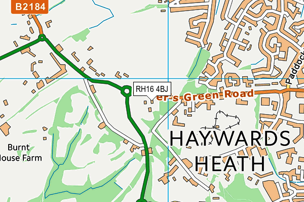 RH16 4BJ map - OS VectorMap District (Ordnance Survey)