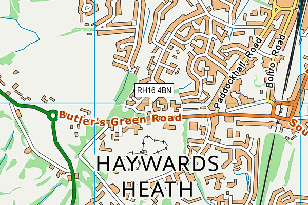 RH16 4BN map - OS VectorMap District (Ordnance Survey)