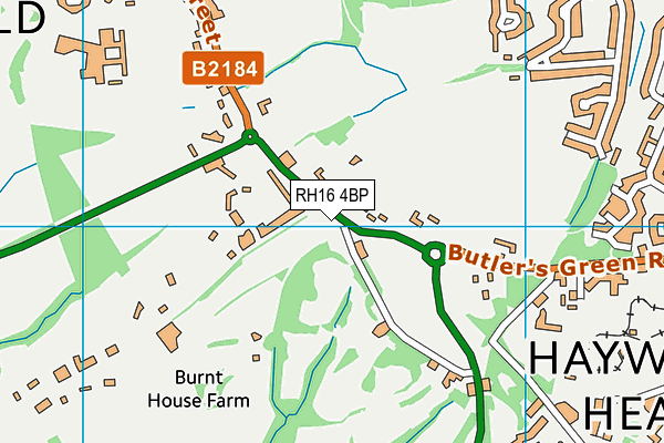 RH16 4BP map - OS VectorMap District (Ordnance Survey)