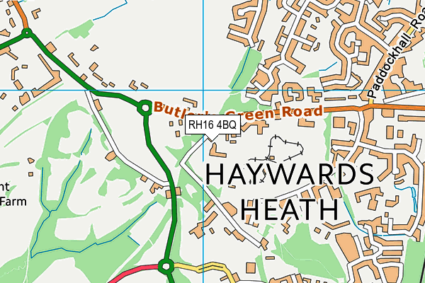 RH16 4BQ map - OS VectorMap District (Ordnance Survey)