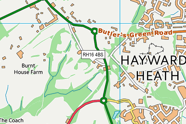 RH16 4BS map - OS VectorMap District (Ordnance Survey)