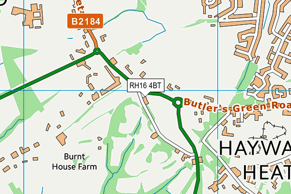 RH16 4BT map - OS VectorMap District (Ordnance Survey)