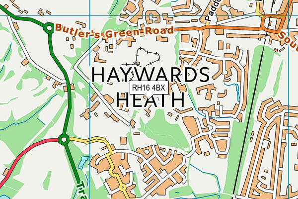 RH16 4BX map - OS VectorMap District (Ordnance Survey)