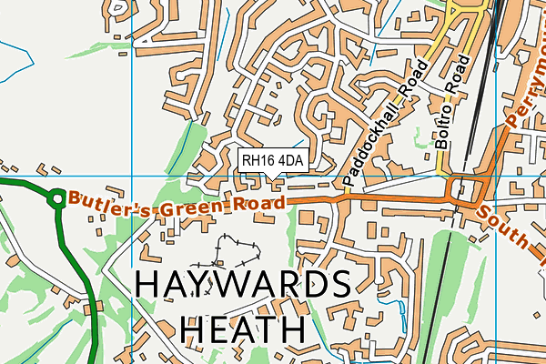 RH16 4DA map - OS VectorMap District (Ordnance Survey)