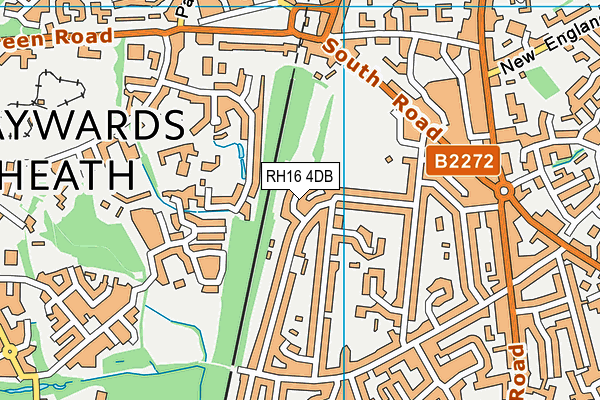 RH16 4DB map - OS VectorMap District (Ordnance Survey)