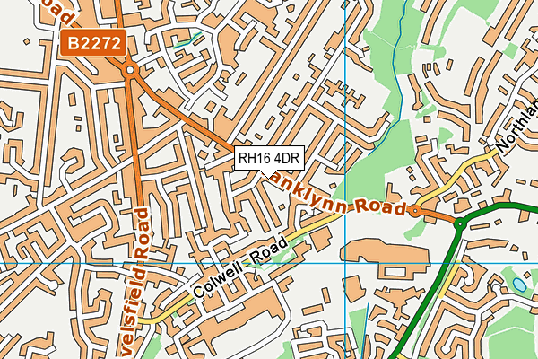 RH16 4DR map - OS VectorMap District (Ordnance Survey)
