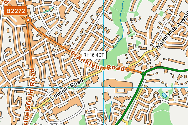 RH16 4DT map - OS VectorMap District (Ordnance Survey)